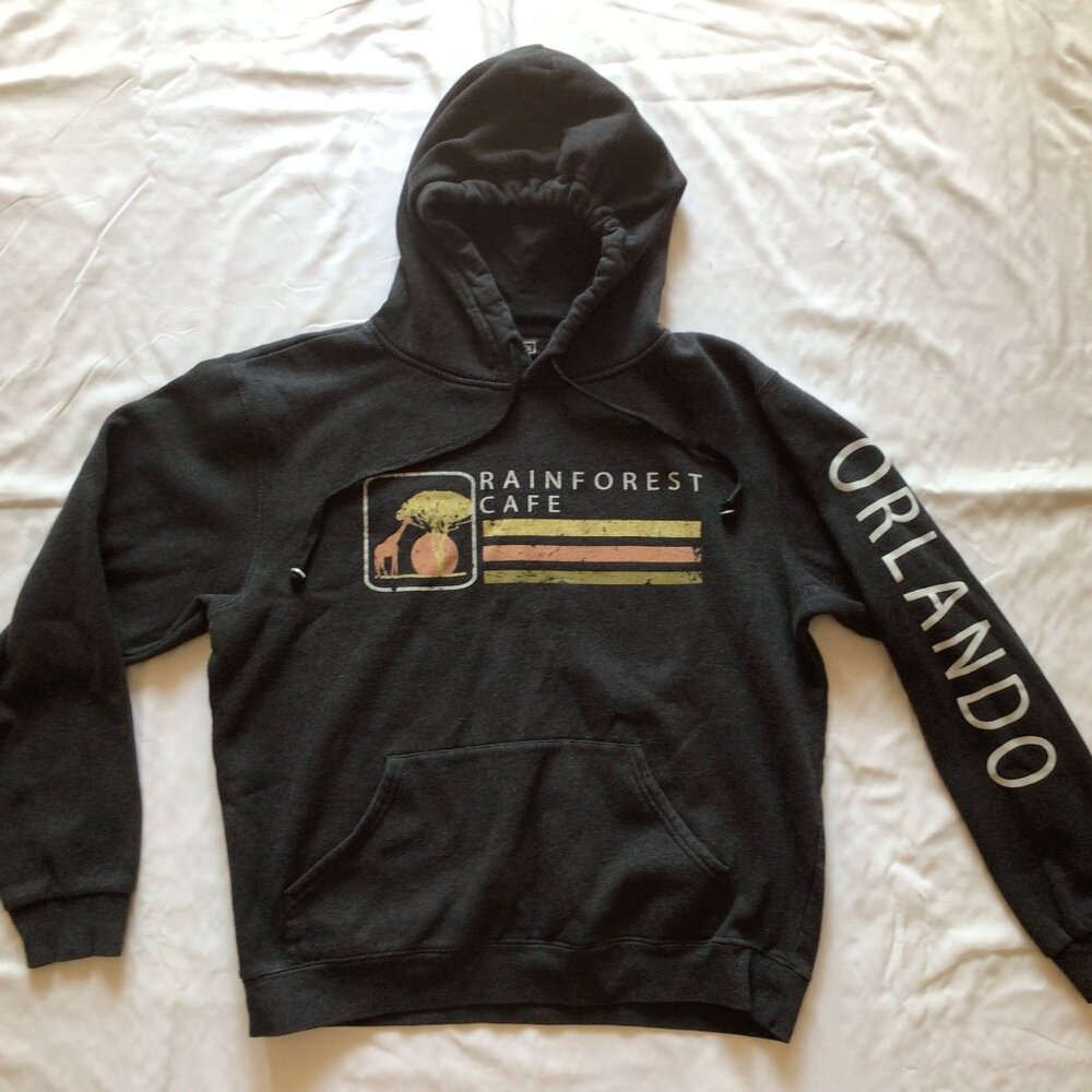 Kids Rainforest Cafe Orlando Hoodie Disney World Animal Kingdom; Size Medium